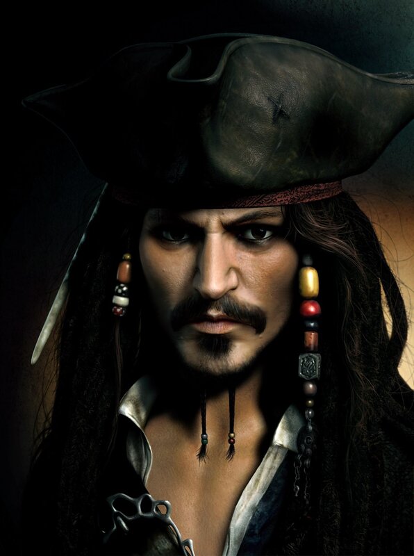 Jack Sparrow Pirate — Black, Dramatic