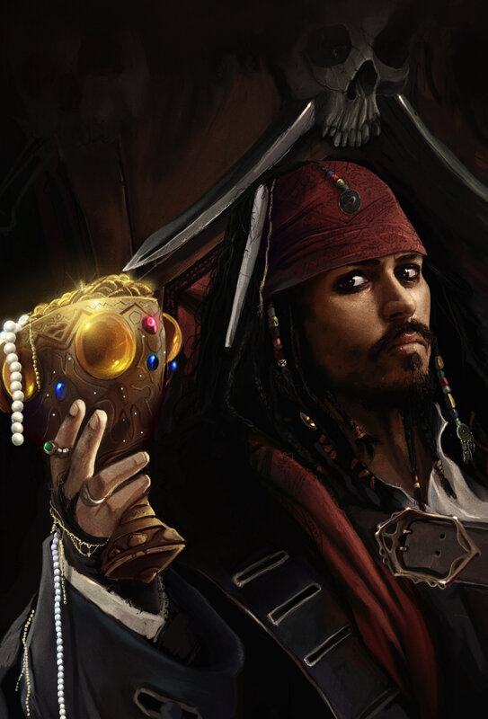 Jack Sparrow with Infinity Gauntlet