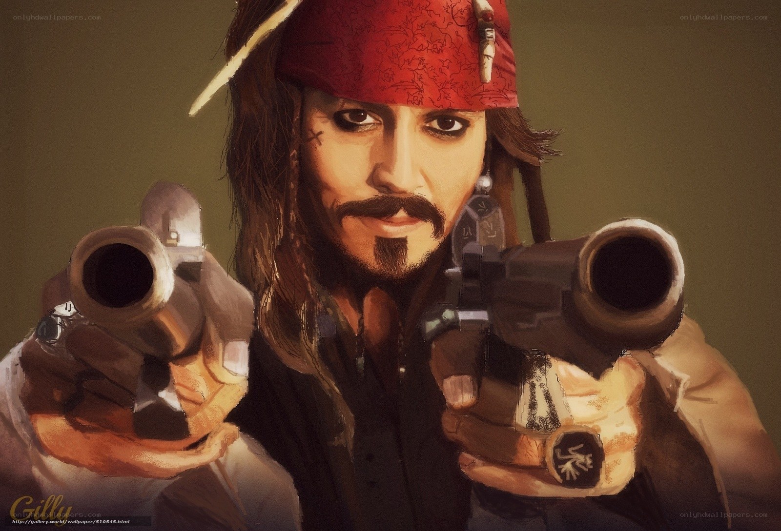 Jack Sparrow with pistols