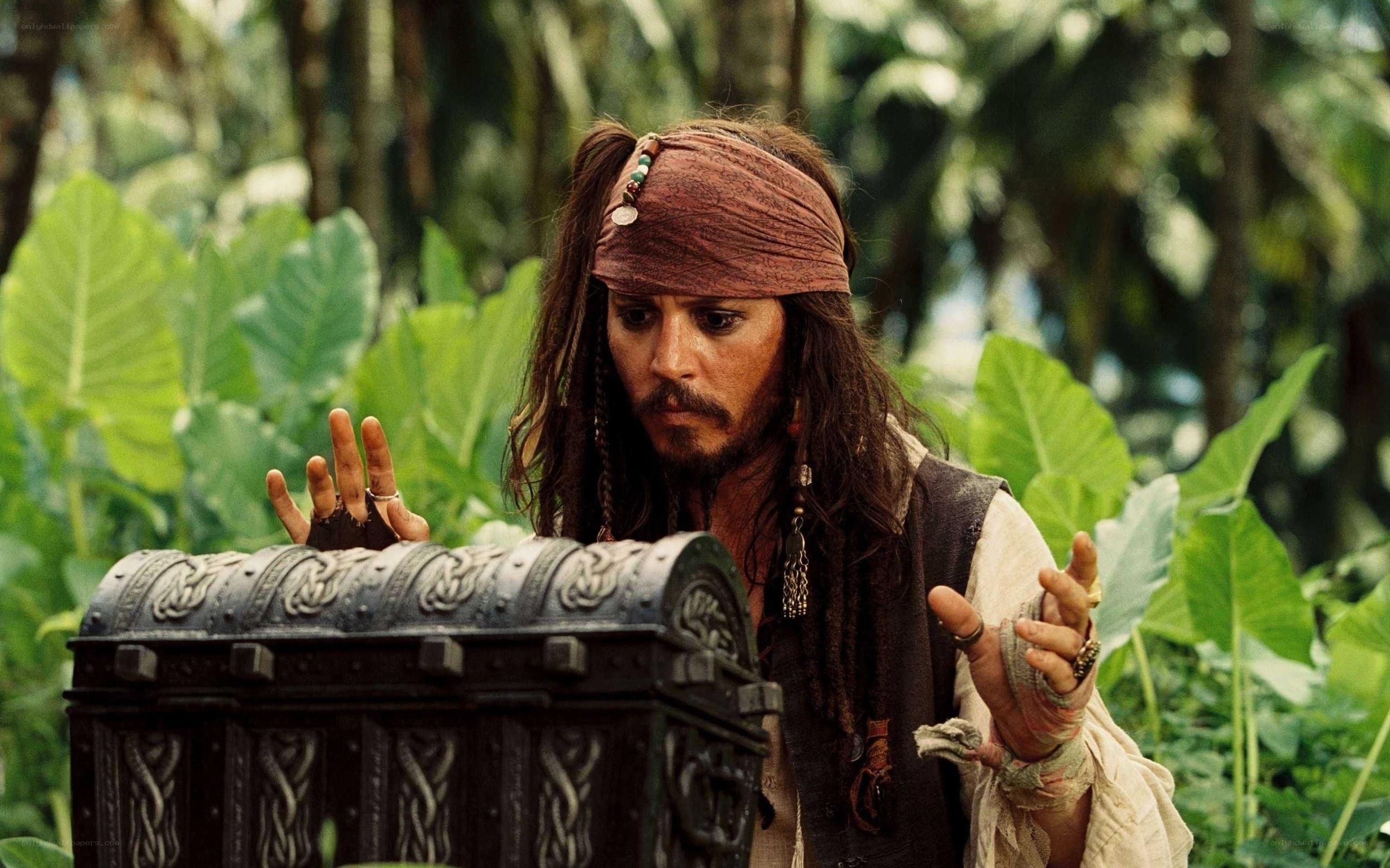 Jack Sparrow with treasure chest