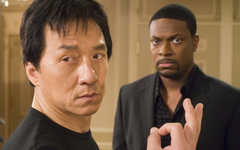 Jackie Chan and Chris Tucker in a scene