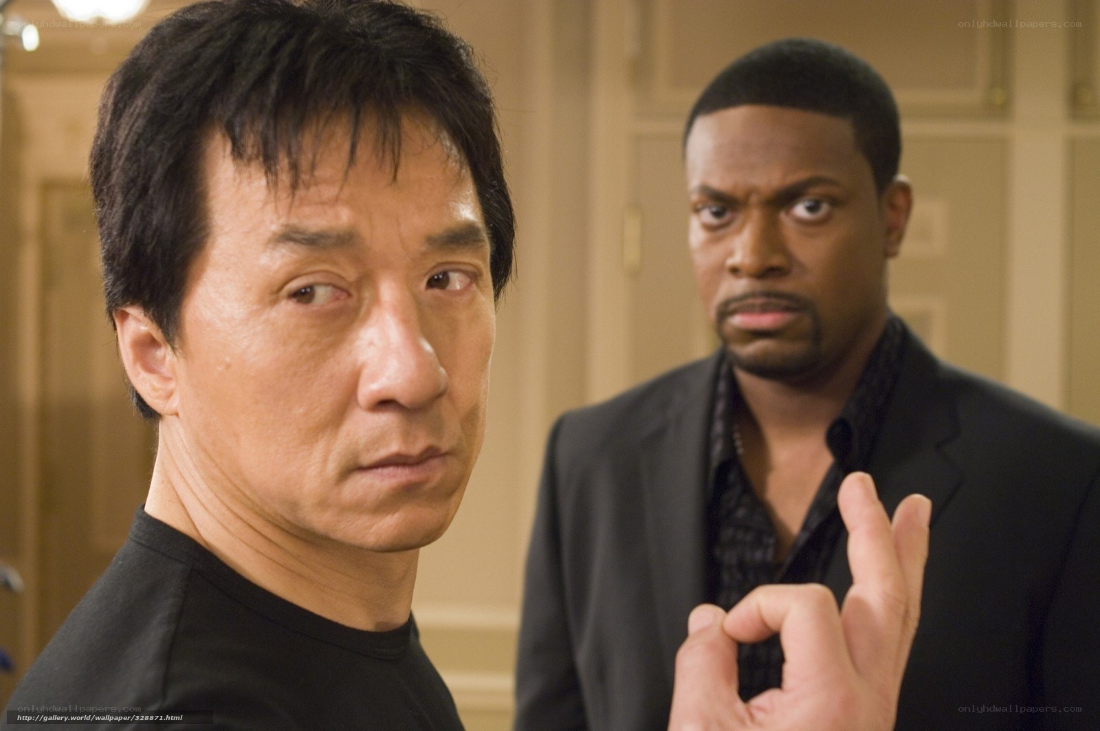Jackie Chan and Chris Tucker in a scene