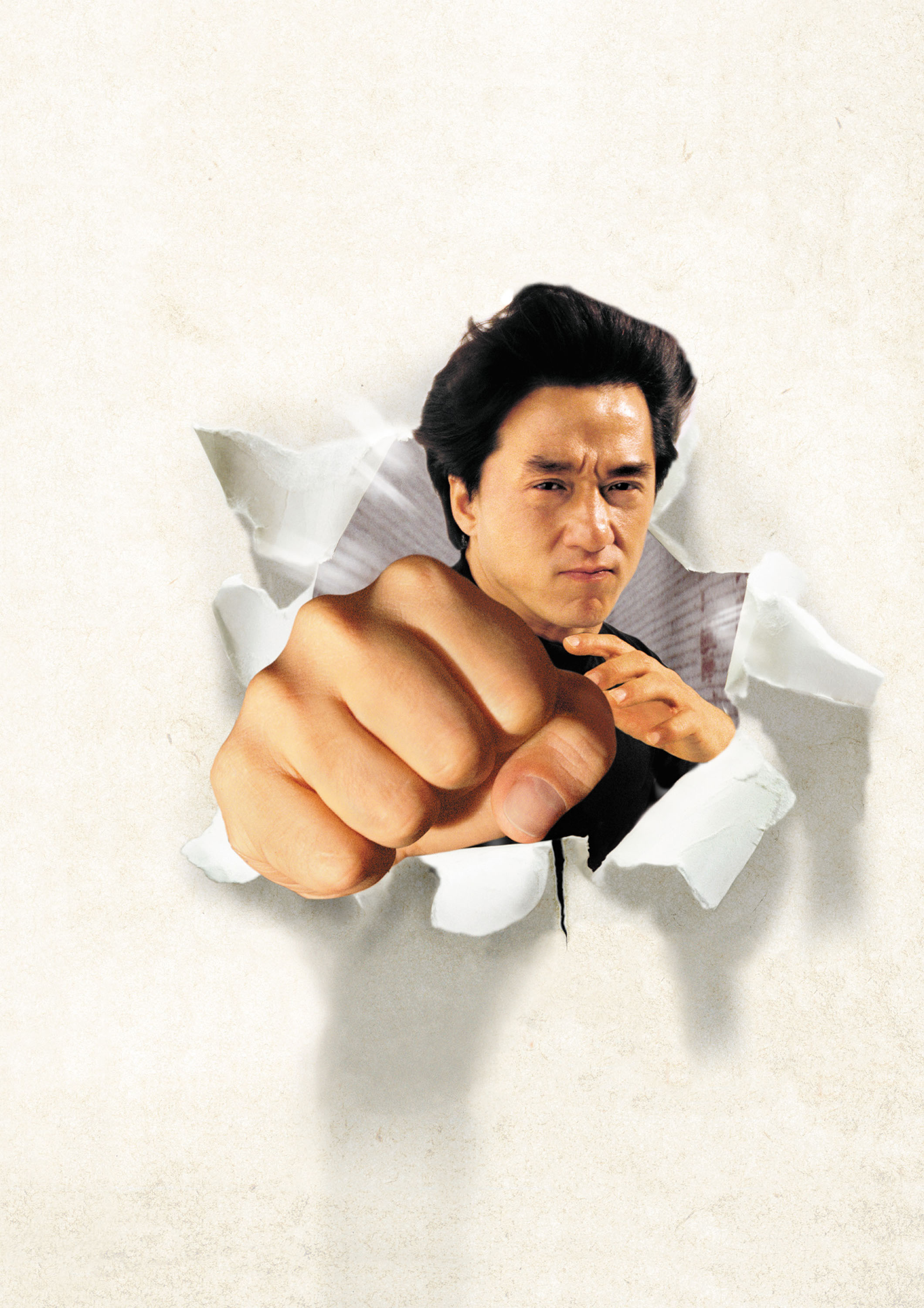 Jackie Chan breaking through wall