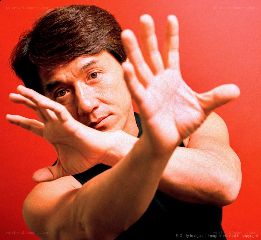 Jackie Chan in martial arts pose