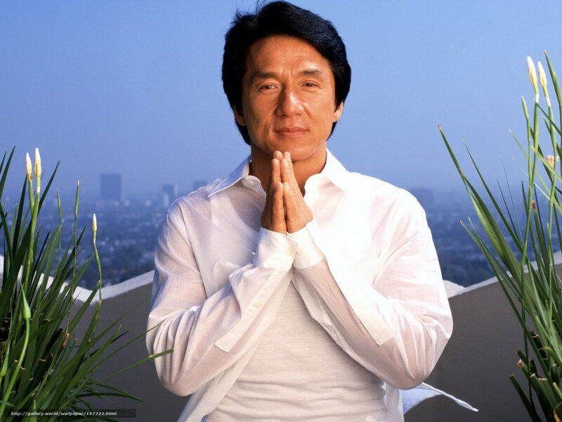 Jackie Chan in white shirt