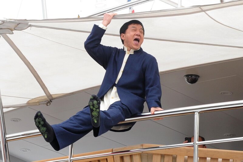 Jackie Chan on a yacht