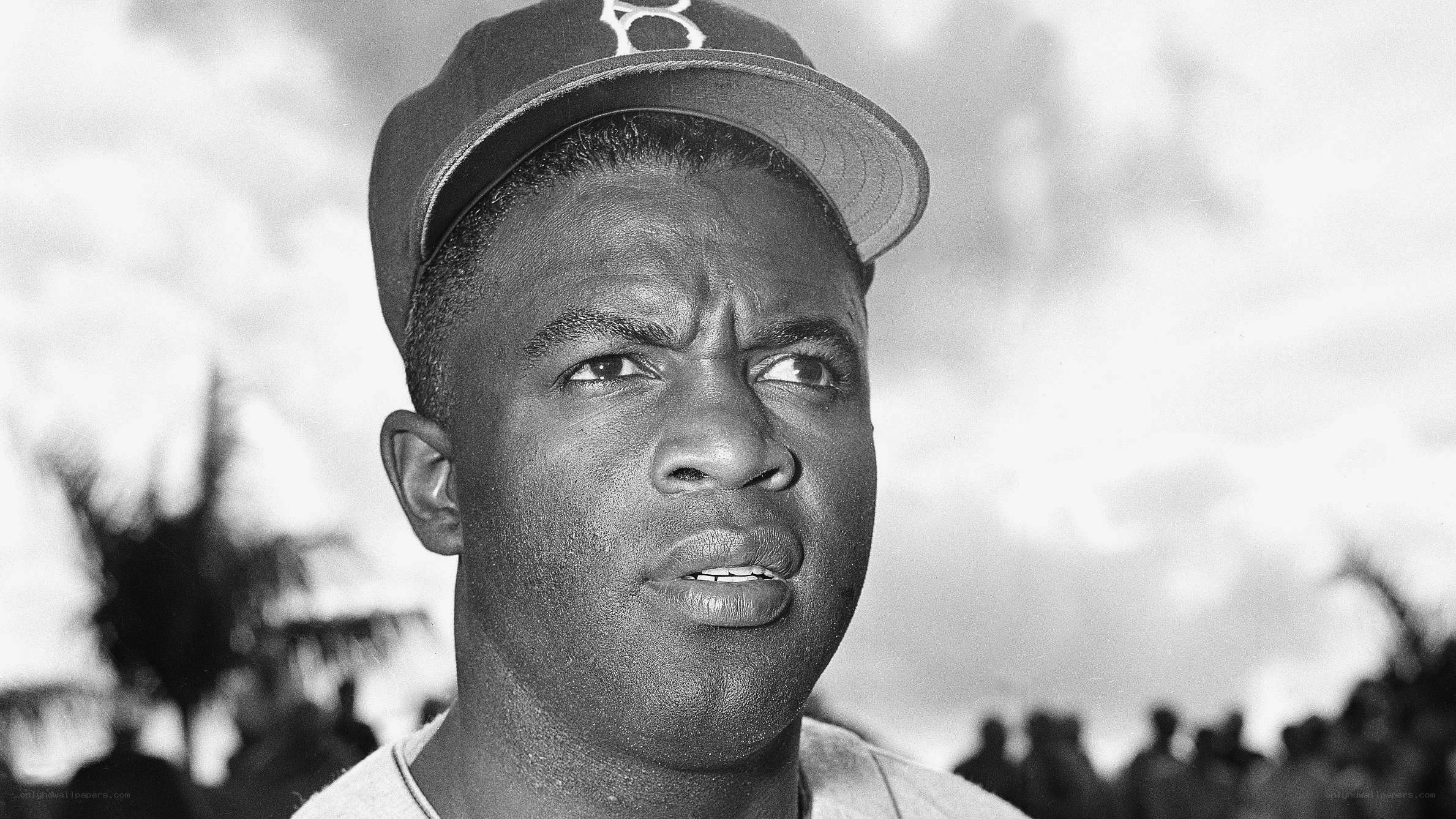Jackie Robinson in Brooklyn Dodgers uniform