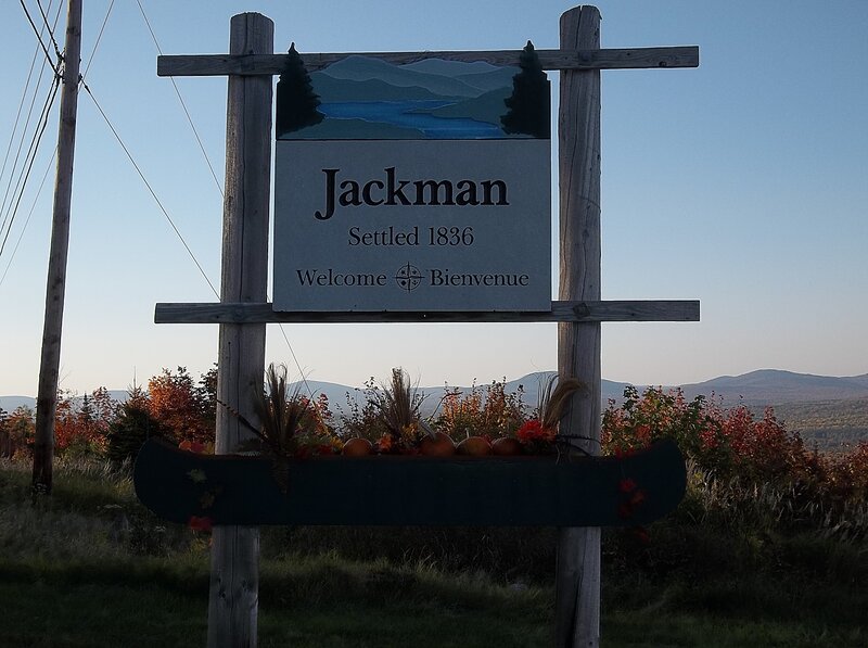 Jackman Welcome Sign