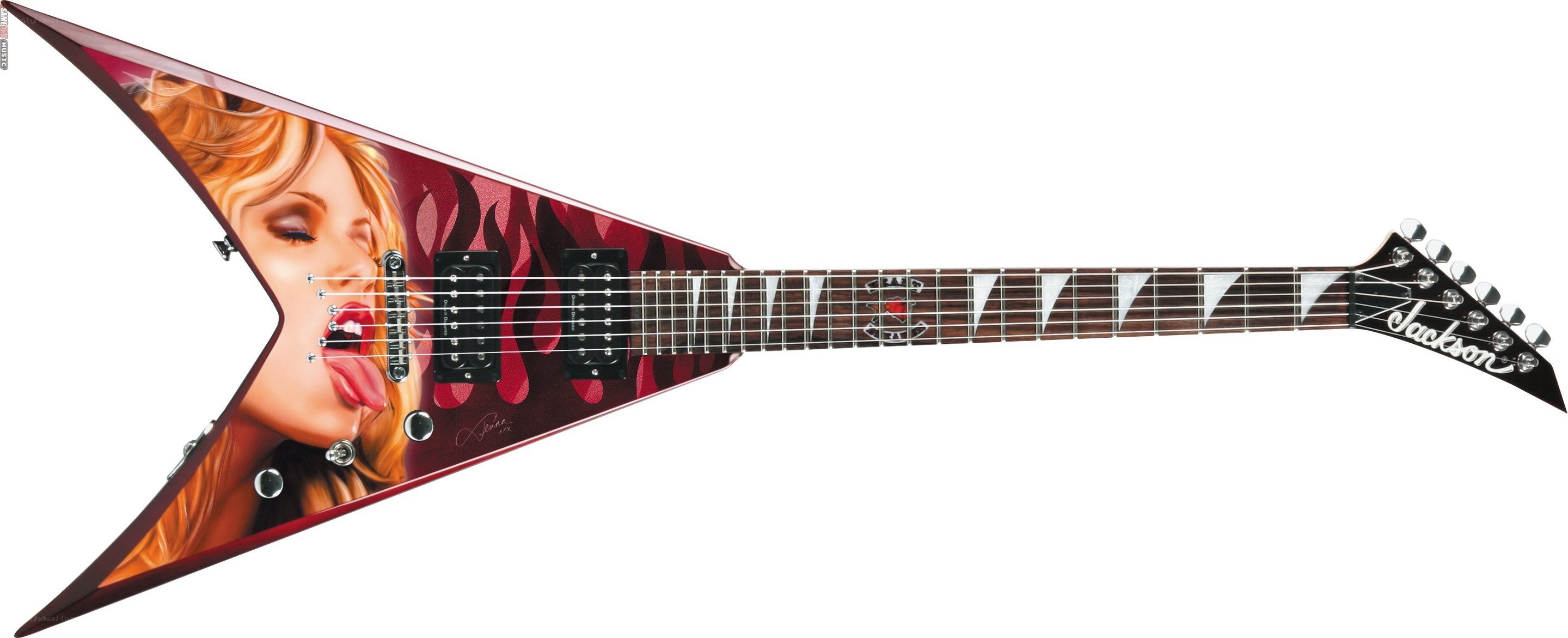 Jackson electric guitar with artwork