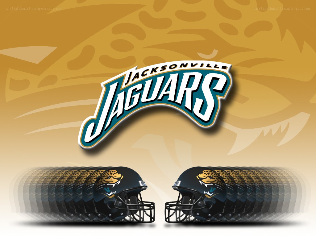 Jacksonville Jaguars logo and helmets