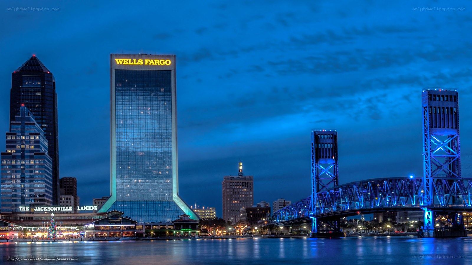 Jacksonville skyline at dusk