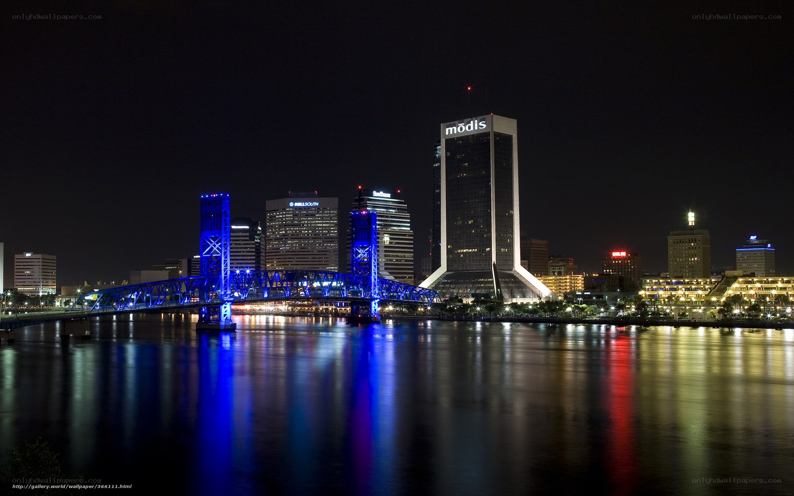 Jacksonville skyline at night