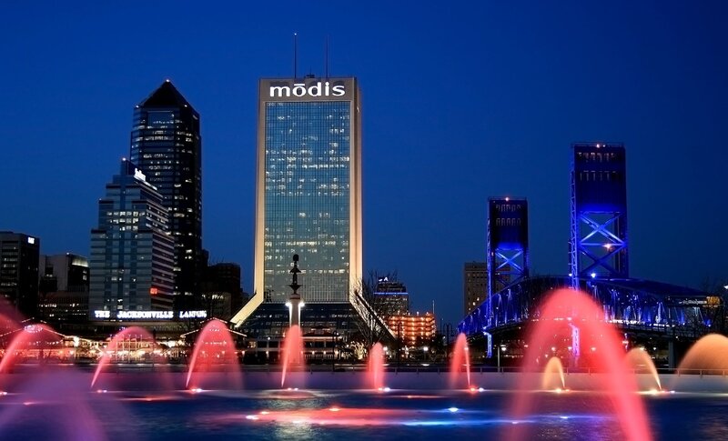Jacksonville Skyline — Blue