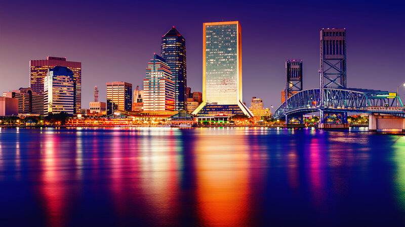 Jacksonville Skyline — Purple