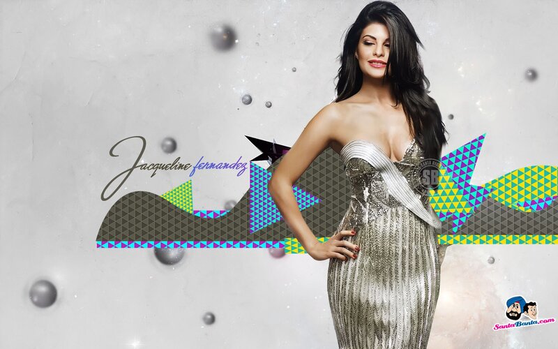Jacqueline Fernandez in a silver dress