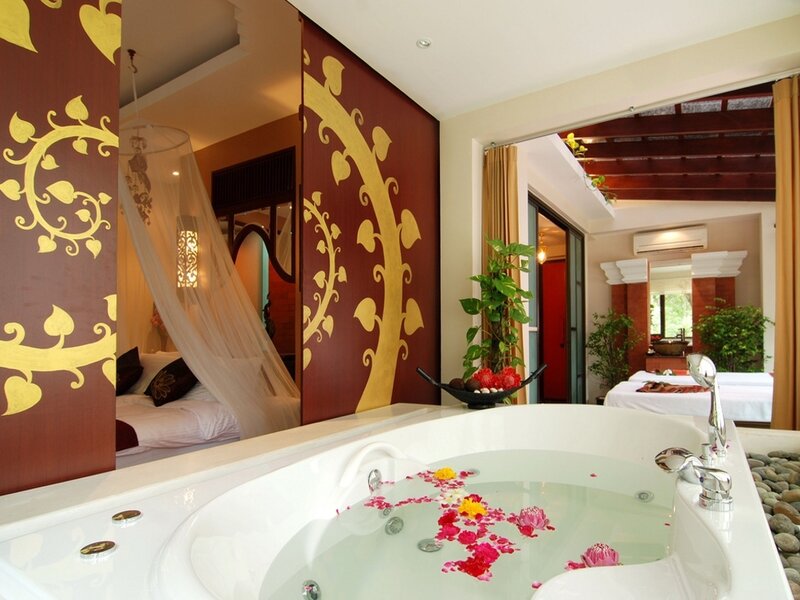 Jacuzzi with Flower Petals