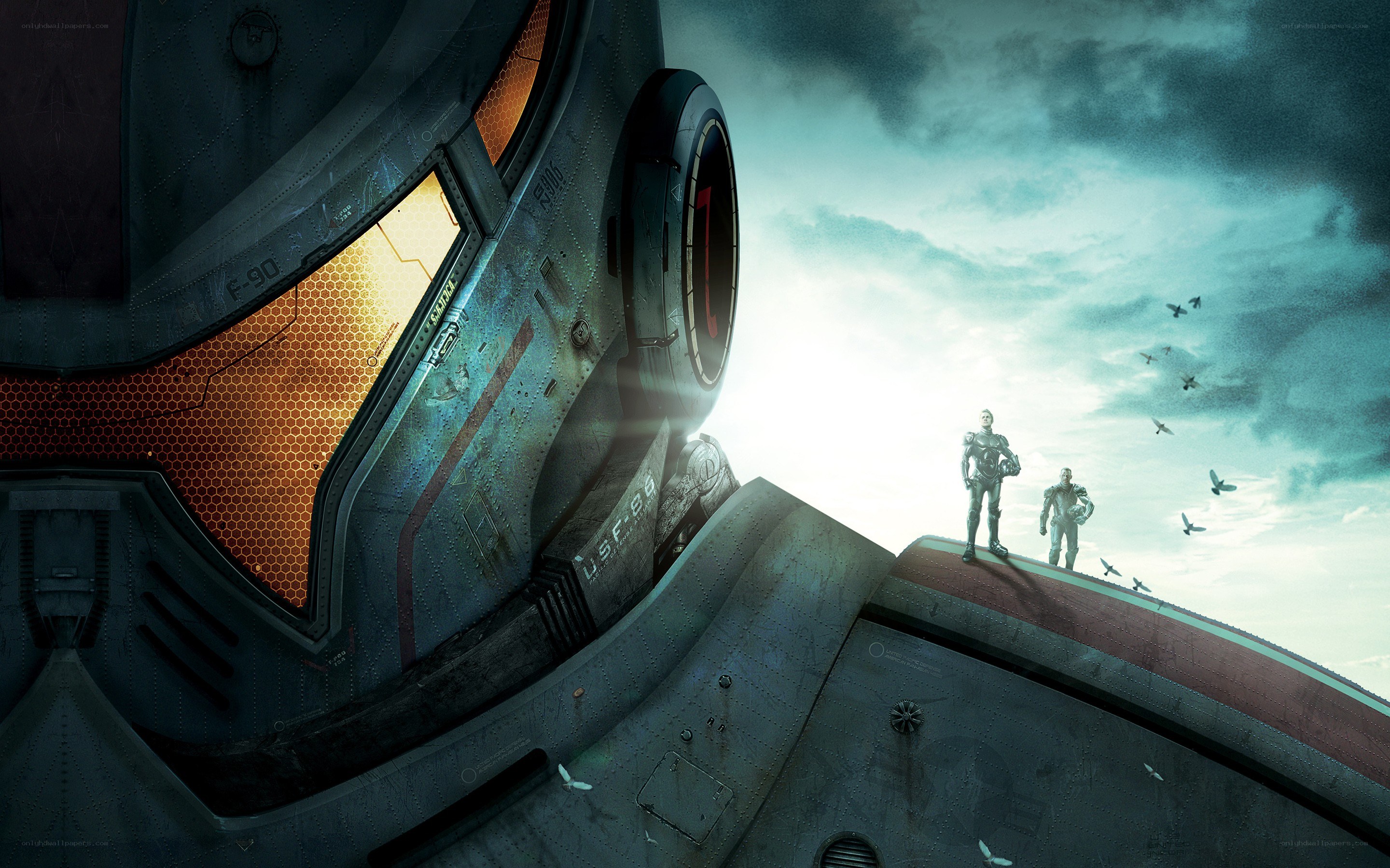 Jaeger pilots on a giant robot