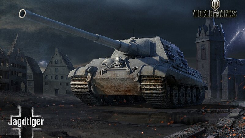 Jagdtiger Tank — Gray, Dramatic, Dark