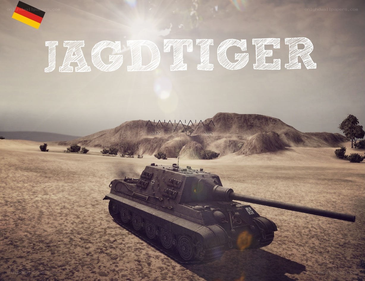 Jagdtiger tank in desert