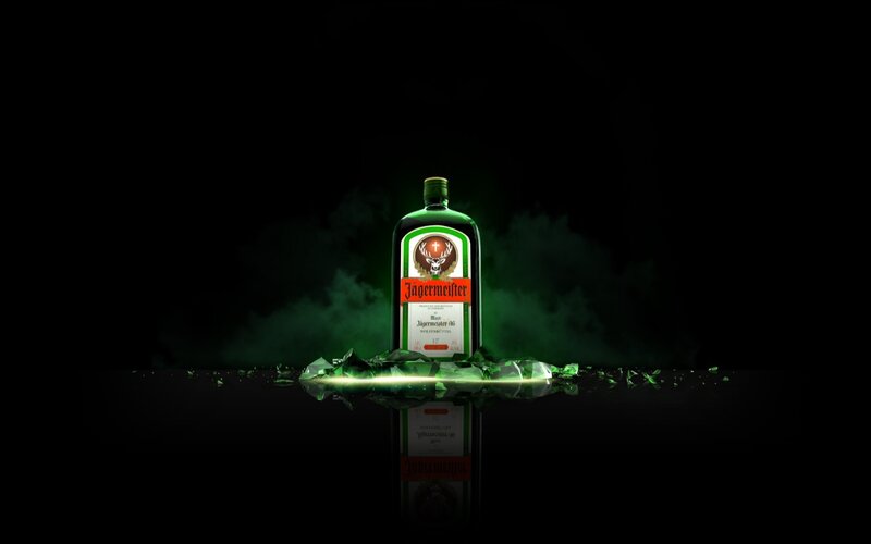 Jagermeister Bottle — Black
