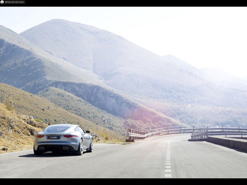 Jaguar C-X16 on a mountain road