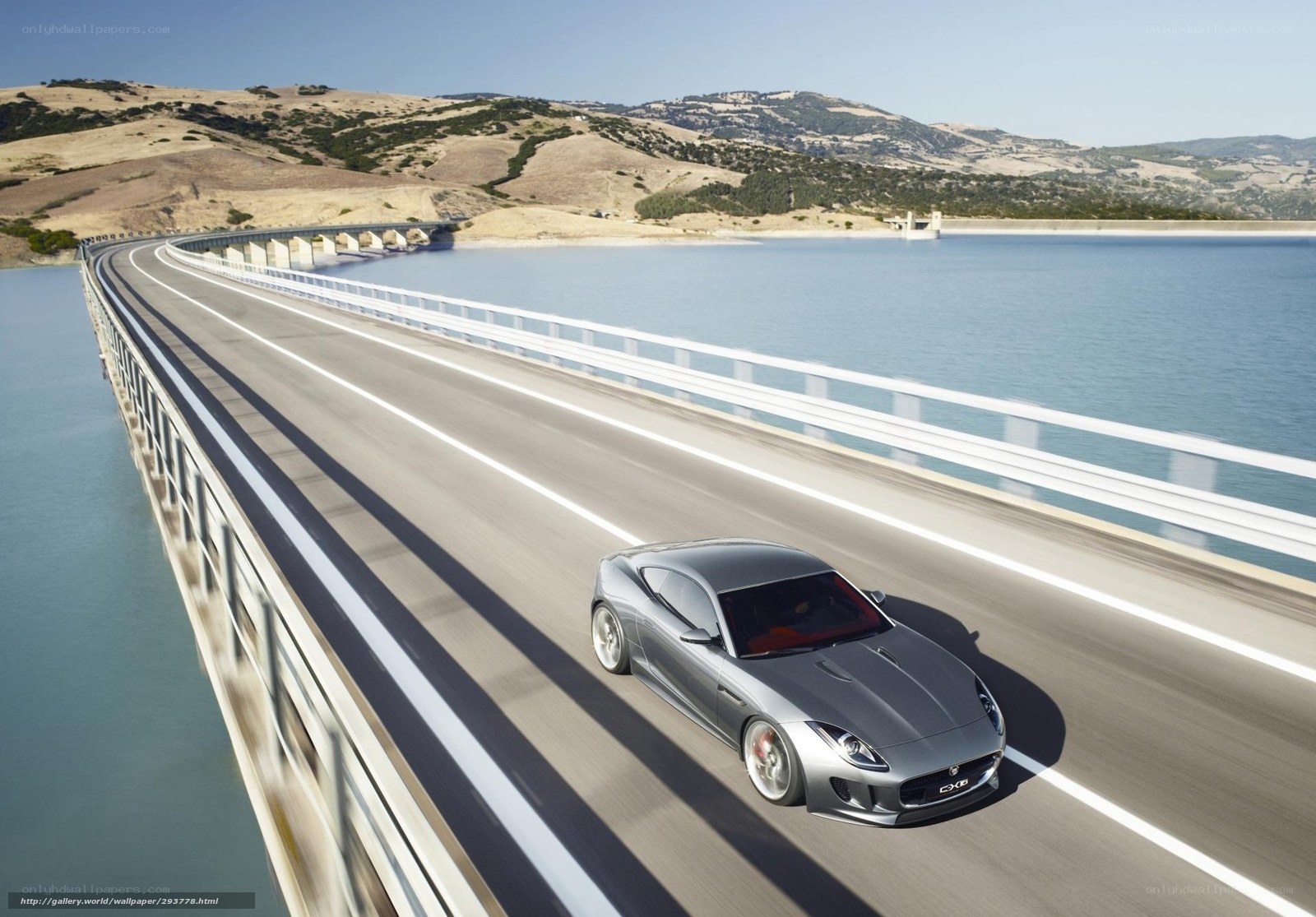 Jaguar C-X16 on a scenic bridge