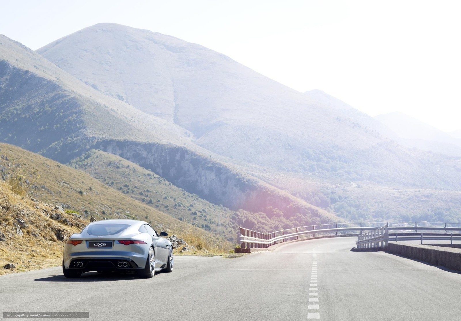 Jaguar C-X16 on mountain road
