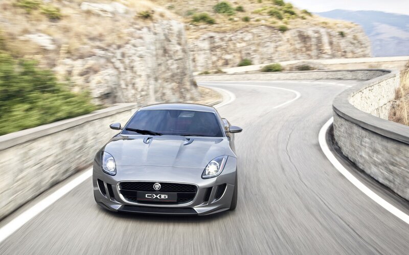 Jaguar C-X16 on winding road