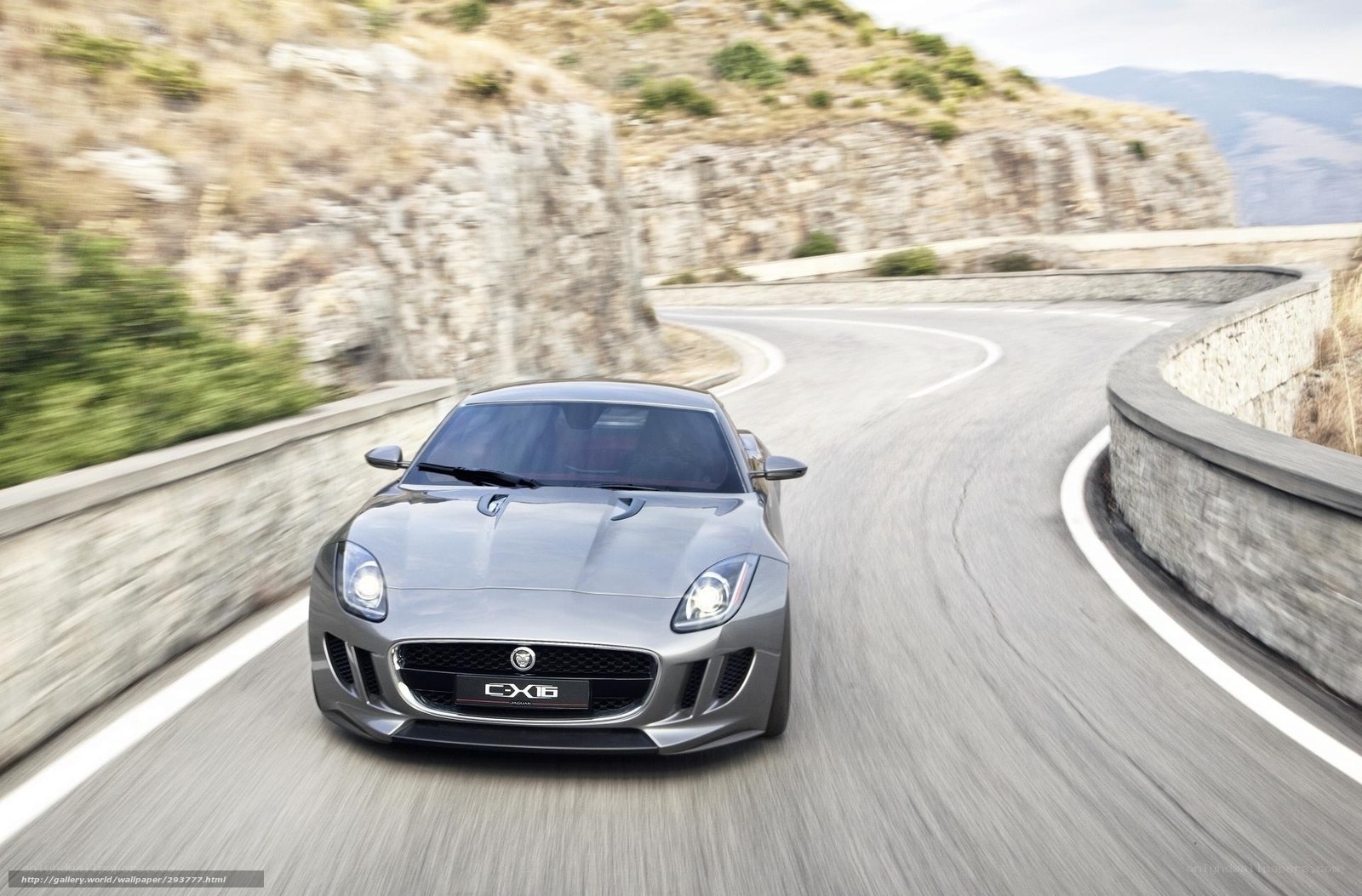 Jaguar C-X16 on winding road