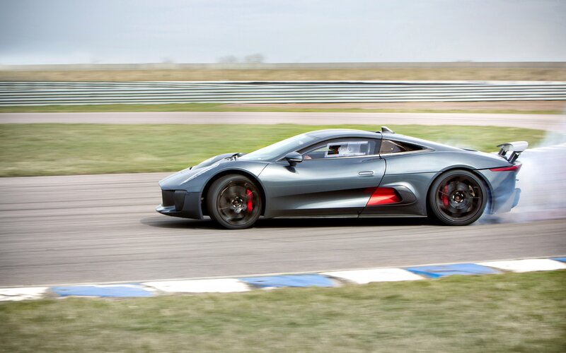 Jaguar C-X75 on a racetrack