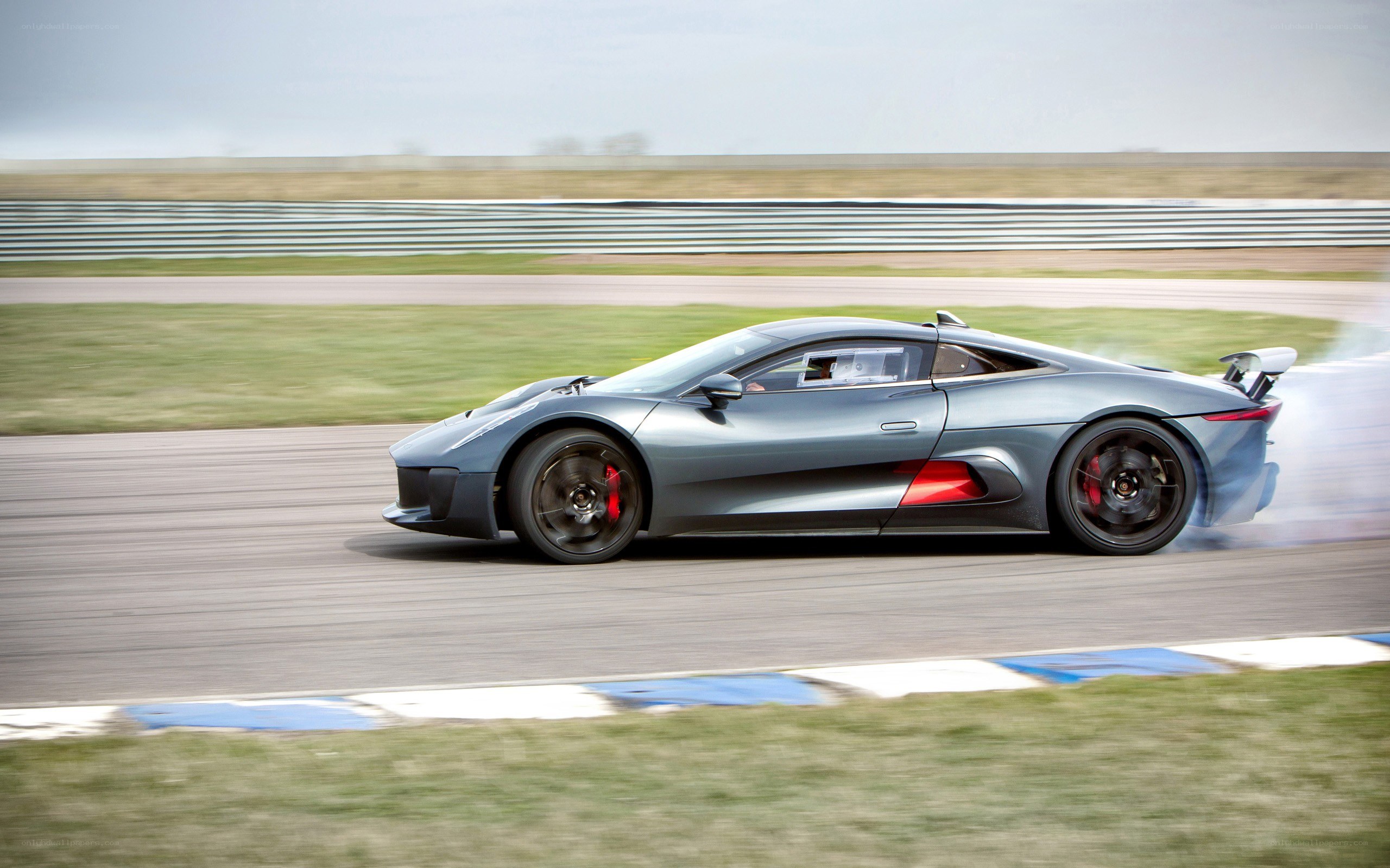 Jaguar C-X75 on a racetrack