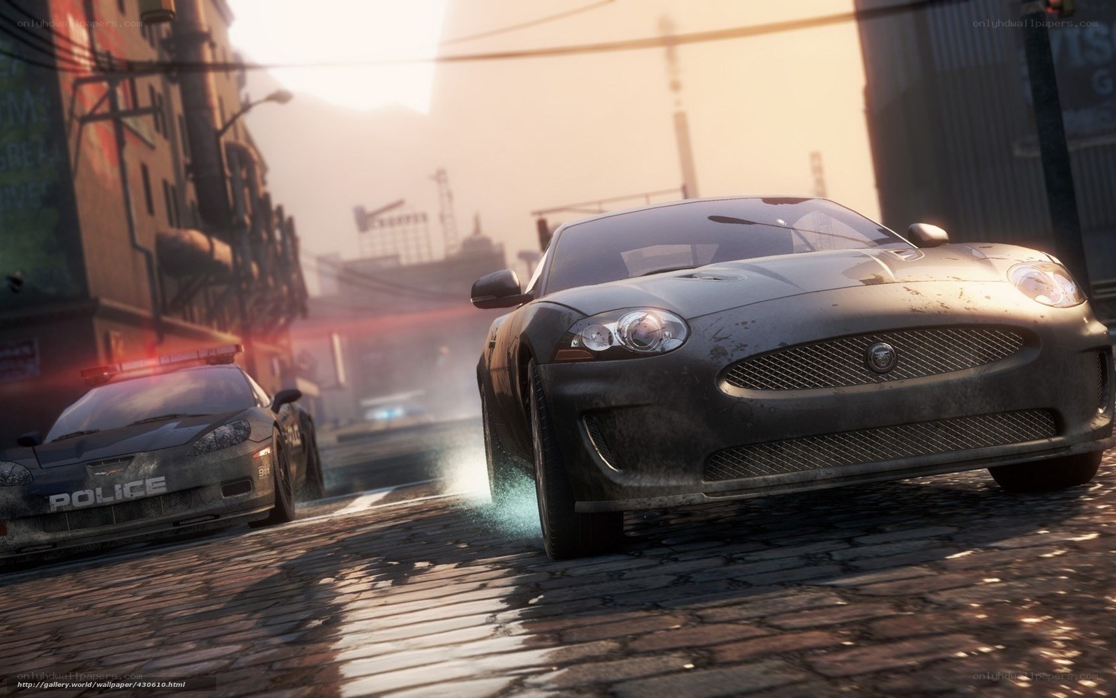 Jaguar car chase scene