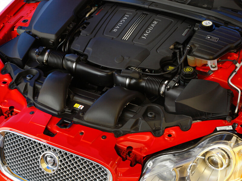 Jaguar Car Engine — Red