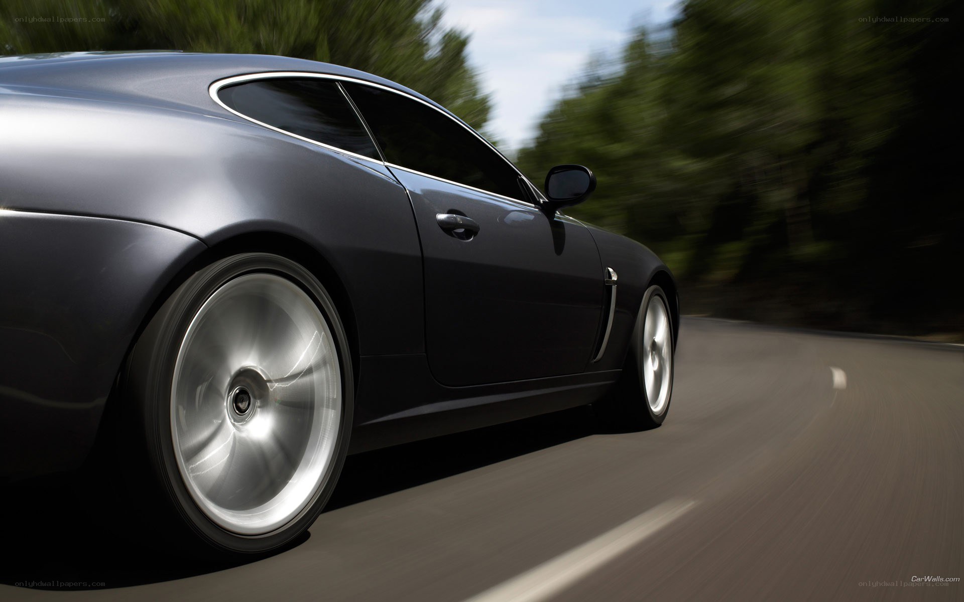 Jaguar car in motion