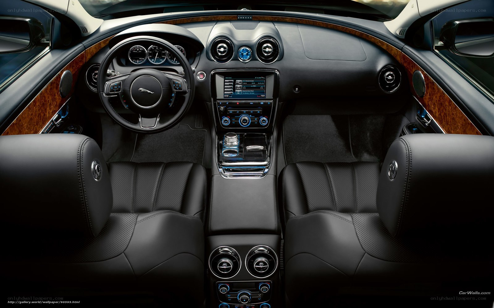 Jaguar car interior dashboard