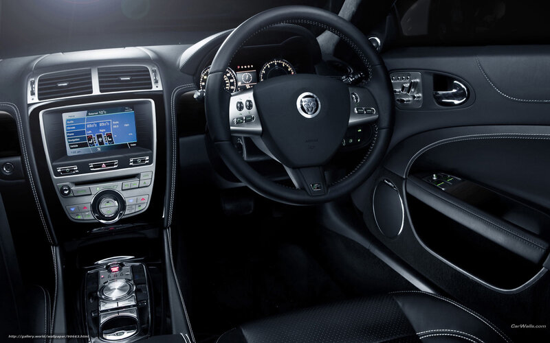 Jaguar car interior dashboard