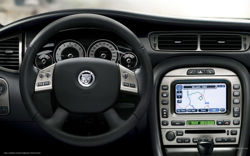Jaguar car interior dashboard
