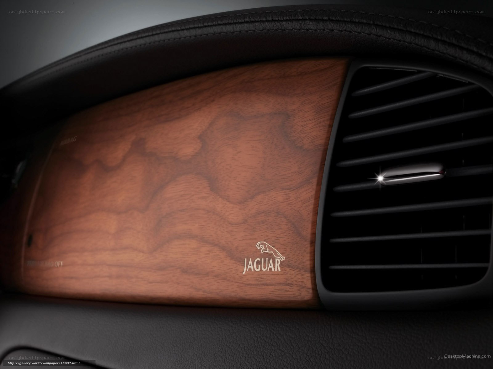Jaguar car interior detail