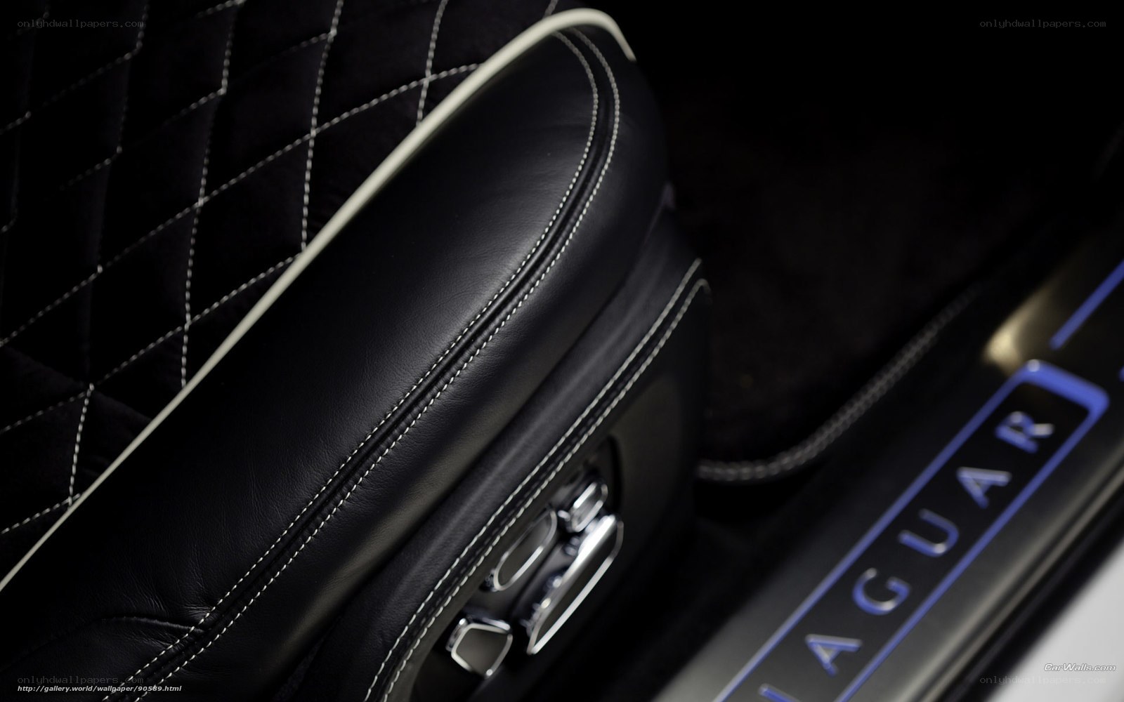 Jaguar car interior details