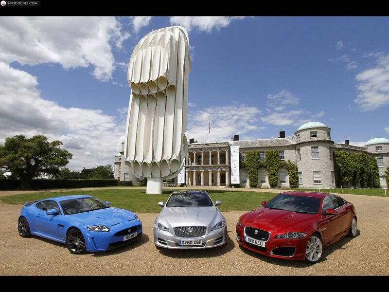 Jaguar cars at a country estate