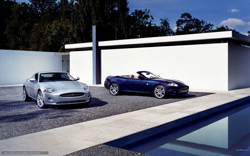 Jaguar cars at modern property