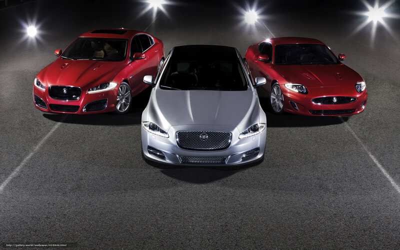 Jaguar cars in a lineup