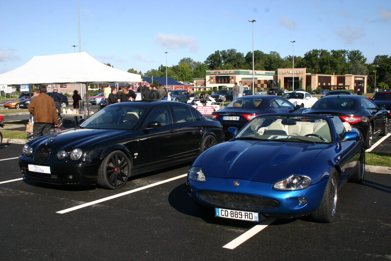 Jaguar Cars in Parking Lot