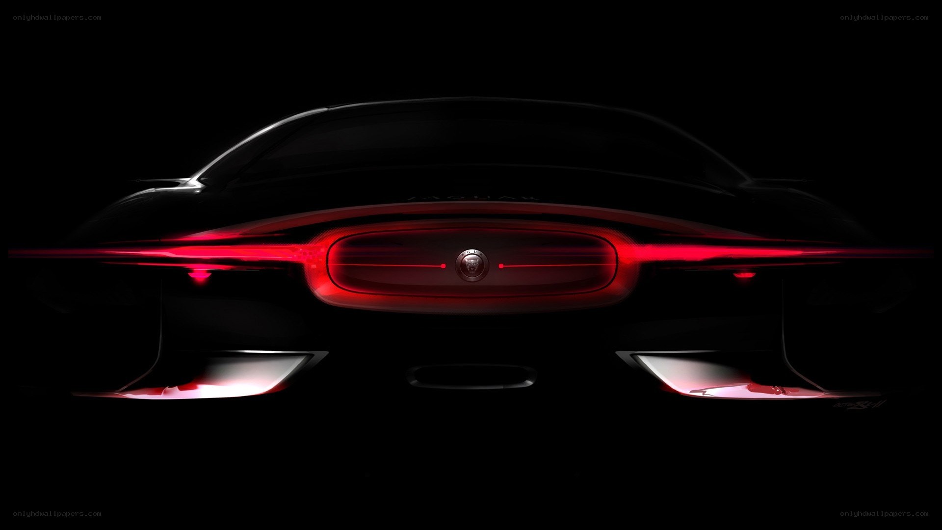 Jaguar concept car rear view