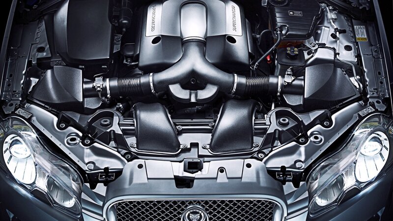 Jaguar engine bay view