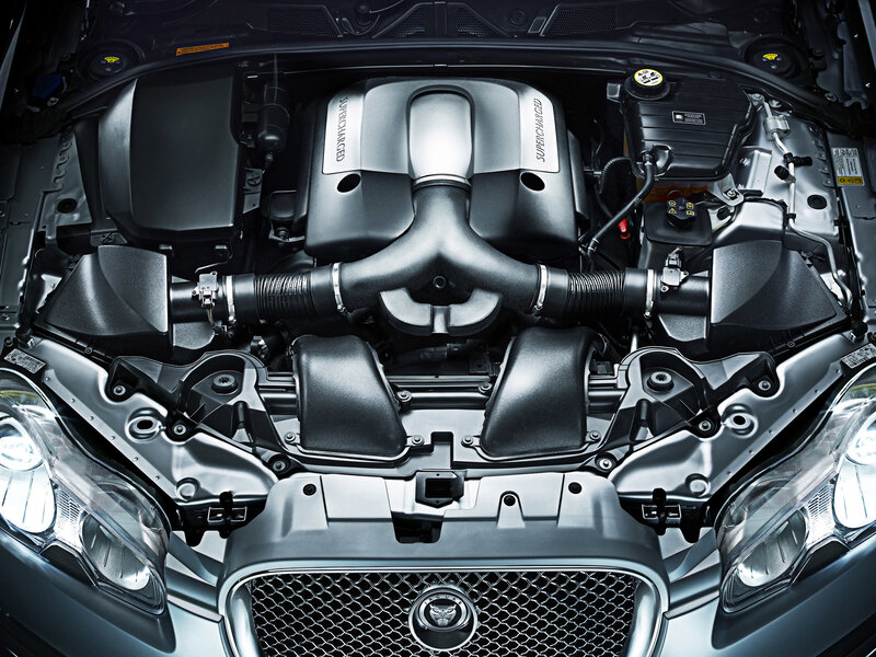 Jaguar engine bay view