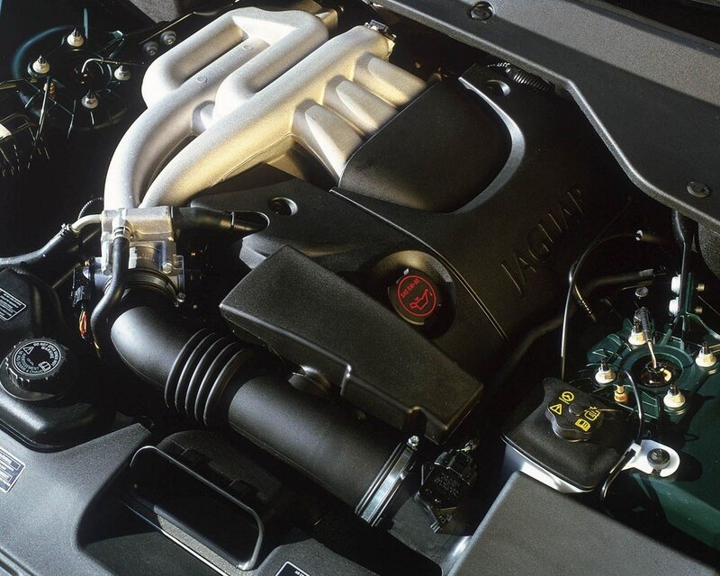 Jaguar engine compartment