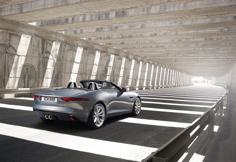 Jaguar F-Type convertible in tunnel
