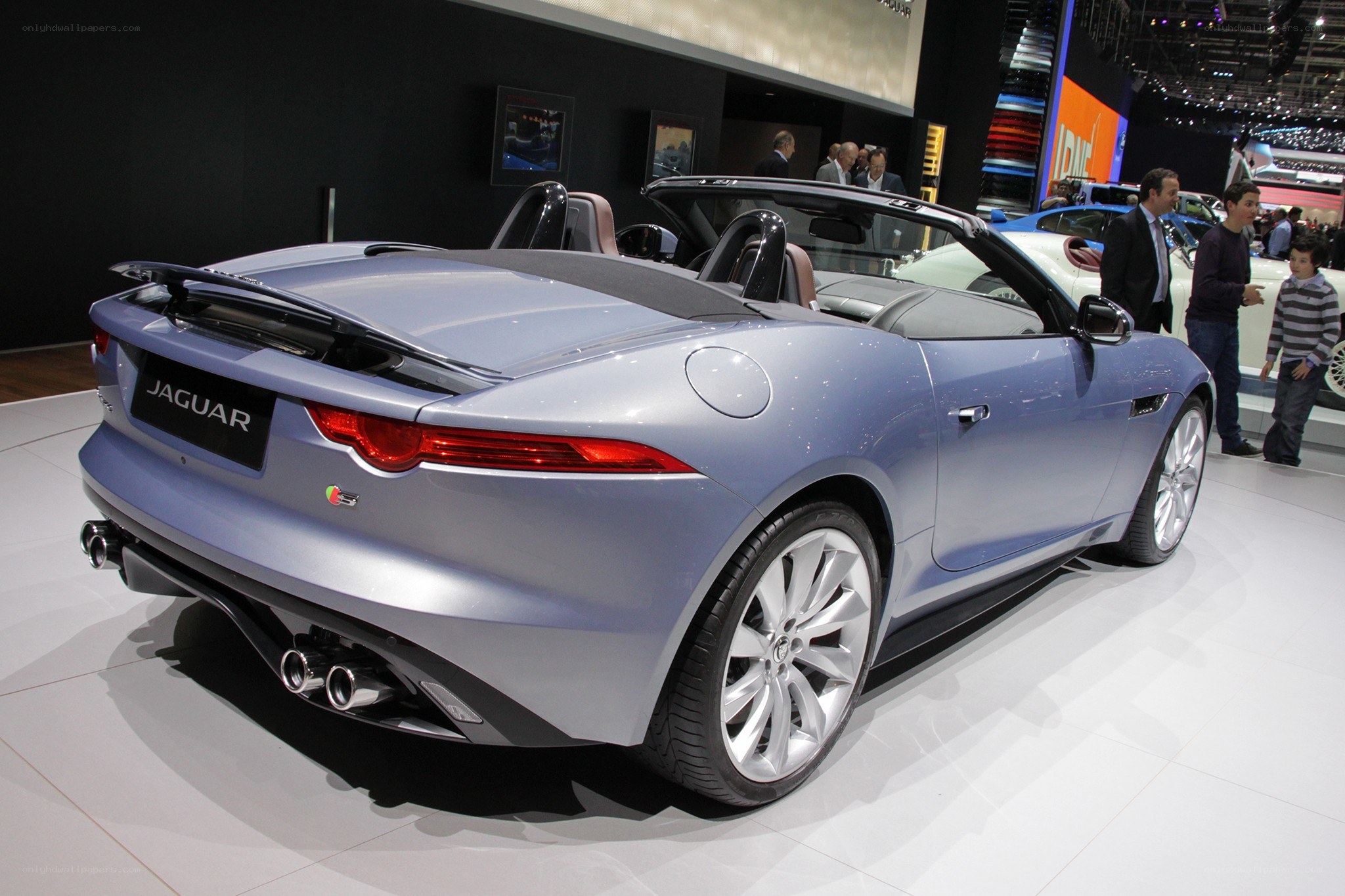 Jaguar F-Type convertible on display