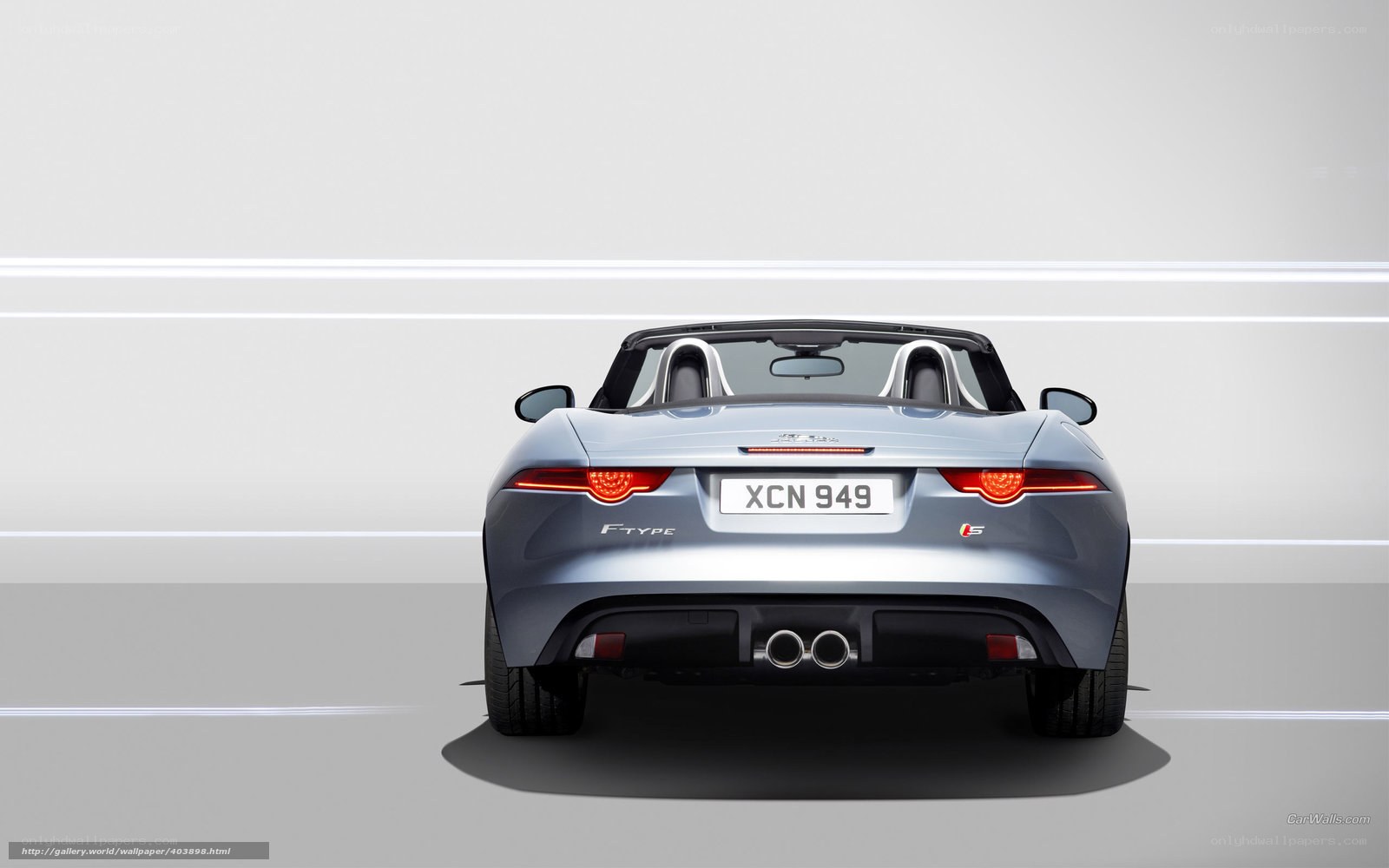 Jaguar F-Type convertible rear view